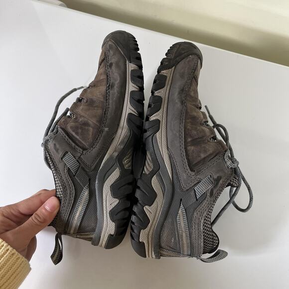 KEEN Targhee II Waterproof Hiking Shoes Womens Size 7 Brown Gray Leather Trail - Picture 3 of 10
